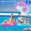 2Pcs Inflatable Float Pool Chair 286lbs Load Water Lounger Floating Mattress with Cup Holder Arm Rest Outdoor Pool Party Beach