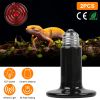 2Pcs Ceramic Heat Lamp 150W Infrared Reptile Heat Lamp No Light Emitting For Pet Brooder Incubator Reptile Lizard Turtle Snake Terrarium