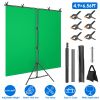 5×6.5FT T-Shape Photo Video Backdrop Stand Heavy Duty Background Stand Adjustable Photography Backdrop Stand with 6 Spring Clamps Sandbag Carry Bag fo