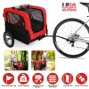 2-in-1 Pet Bike Trailer And Stroller with Canopy Bicycle Carrier Bicycle Cargo Wagon Trailer 44LBS Weight Capacity For Small Medium Dogs Cats