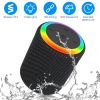 Portable Wireless Speaker Outdoor Party Speaker Mini Waterproof Speaker with 7 RGB Lights Support Calling TWS AUX In MMC Card Input