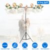 5×6.5FT T-Shape Photo Video Backdrop Stand Heavy Duty Background Stand Adjustable Photography Backdrop Stand with 6 Spring Clamps Sandbag Carry Bag fo