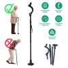 Posture Walking Cane for Men Women Old People Collapsible Walking Cane Heavy Duty Walking Stick with 10 Adjustable Heights for Hiking