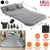 Inflatable SUV Air Mattress Thickened Camping Bed Cushion with Pillow Air Pump Storage Bag PVC Flocked Car Bed for Home Car Travel Camping