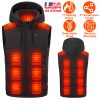 Winter Heated Vest For Men and Women with Detachable Hood 3 Heating Levels 7.4VDC 5V/2A USB Input Unisex Winter Hooded Heated Vest Machine Washable fo