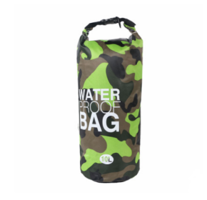 Camouflage waterproof bucket bag beach bag waterproof bucket bag outdoor drifting waterproof bag waterproof bag (Option: Green-2L)