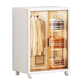 Small Wardrobe Closet Kids Wardrobe Clear Wardrobe Closet for Hanging Clothes Stackable Storage Cabinet with Magnetic Design for Living Room Bedroom D (Option: Clear_4Cube)