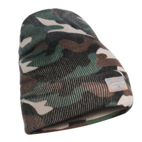 Unisex 5 LED Knitted Beanie Winter Warm Hat Camping Jogging Running Cap Headlamp (Option: Camouflage)