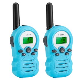 Kid Walkie Talkies 22 Channels 2 Way Radio Gift Toy Backlit LCD 3KMs Range Walky Talky Adventures Camping Hiking (Option: US_Blue)