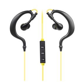 Wireless Headsets V4.1 Sport In-Ear Stereo Headphones Sweat-proof Neckband Earbuds w/Mic Deep Bass HiFi Earphones for Running Hiking Travel (Option: Yellow)