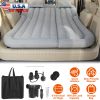 Inflatable SUV Air Mattress Thickened Camping Bed Cushion with Pillow Air Pump Storage Bag PVC Flocked Car Bed for Home Car Travel Camping