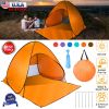 Pop Up Beach Tent Sun Shade Shelter Anti-UV Automatic Waterproof Tent Canopy for 2/3 Man w/ Net Window Storage Bag for Outdoor Beach Camping Fishing P