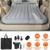 Inflatable SUV Air Mattress Thickened Camping Bed Cushion with Pillow Air Pump Storage Bag PVC Flocked Car Bed for Home Car Travel Camping