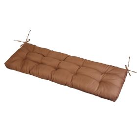 Bench Seat Cushion For Indoor Outdoor Furniture Non Slip Long Chair Cushion with Ties Strap Waterproof Swing Cushion 51.18x19.68IN For Garden Patio Ba (Option: Waterproof_8_Coffee)