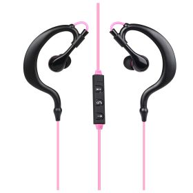 Wireless Headsets V4.1 Sport In-Ear Stereo Headphones Sweat-proof Neckband Earbuds w/Mic Deep Bass HiFi Earphones for Running Hiking Travel (Option: Pink)